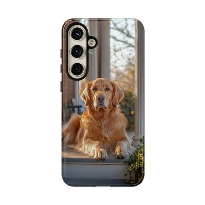 Golden Retriever on Porch - Samsung Galaxy Series Case