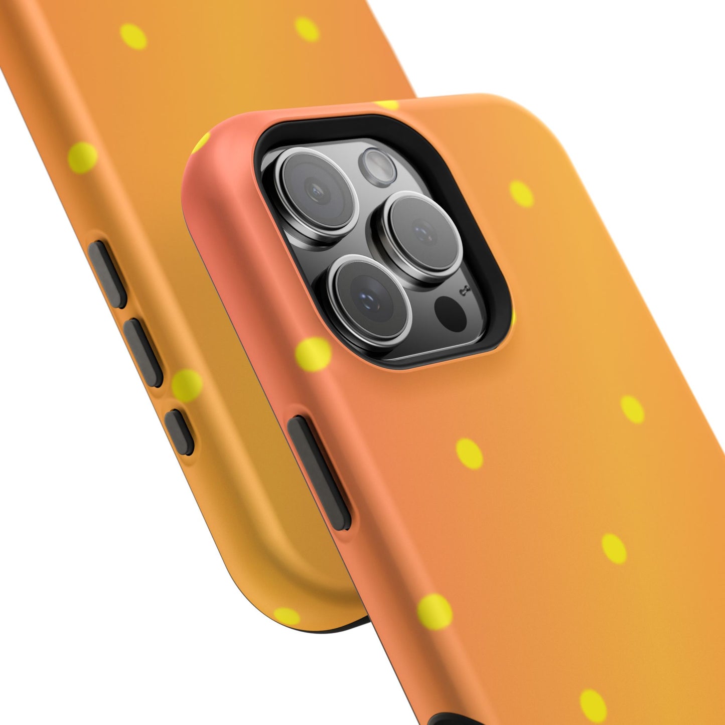 Sunset Gradient Polka Dots MagSafe iPhone Case – Shockproof, Matte Finish, Dual-Layer Protection