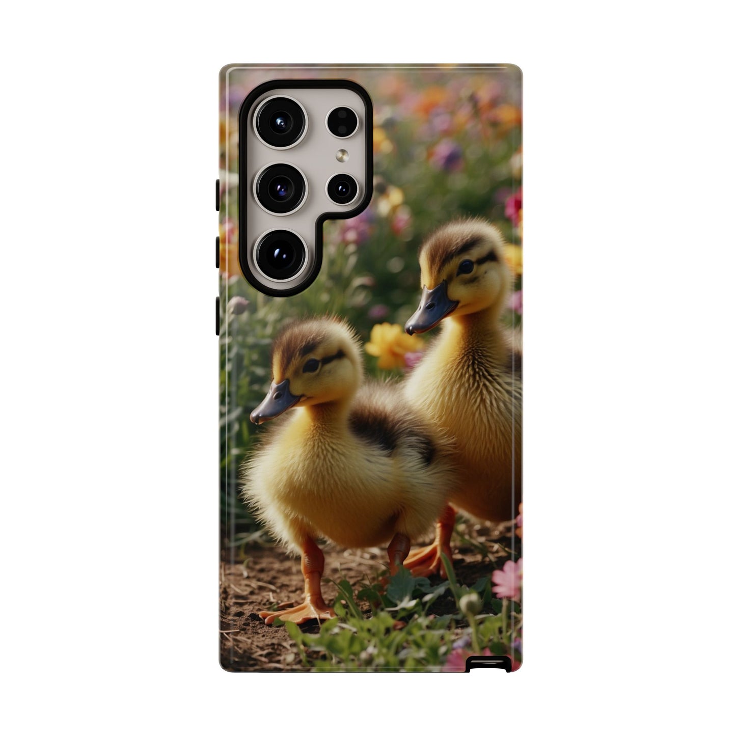 Charming Ducklings in Floral Garden - Samsung Galaxy Case