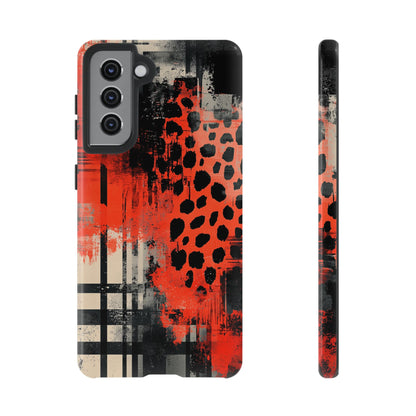 Cheetah Plaid Case – Red & Black Pattern