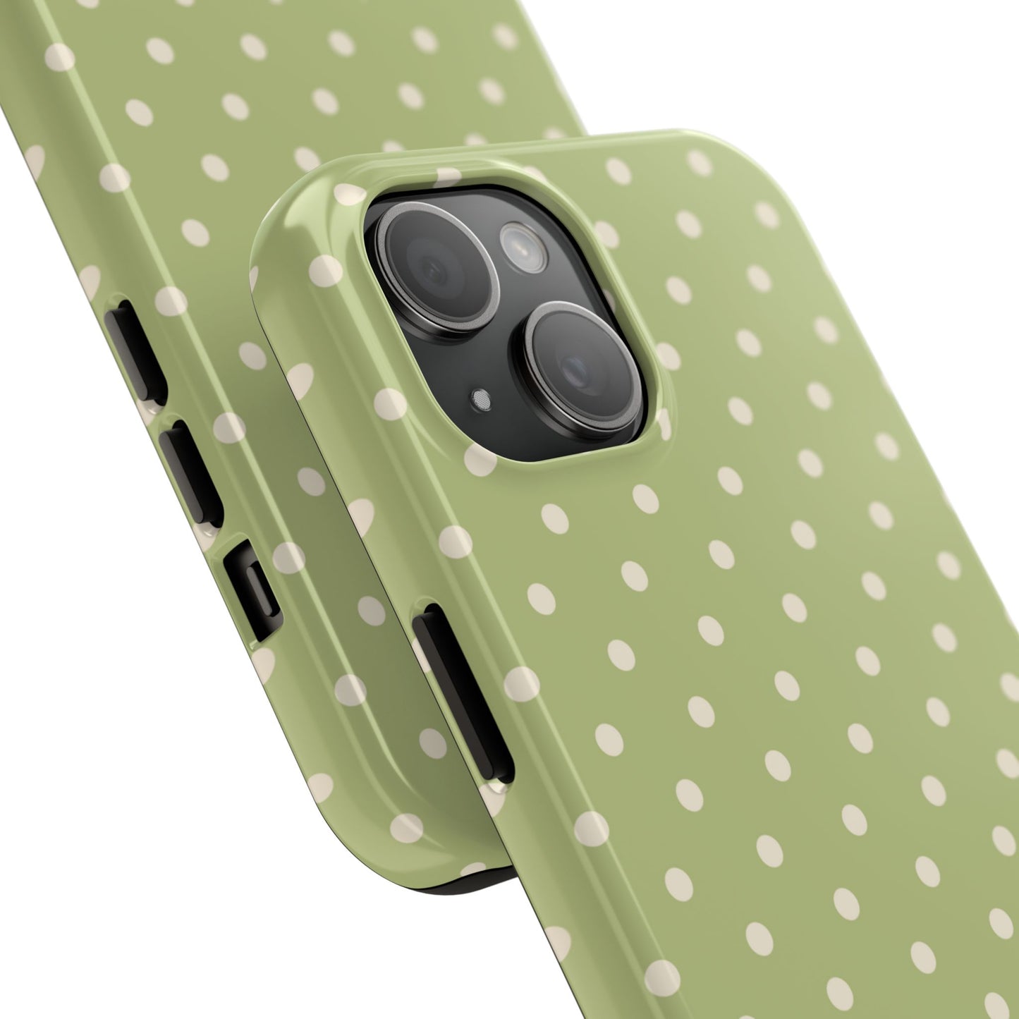 Sage Green Polka Dots – iPhone Case