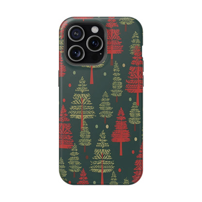 Retro Christmas Trees Pattern -  MagSafe iPhone Series Case