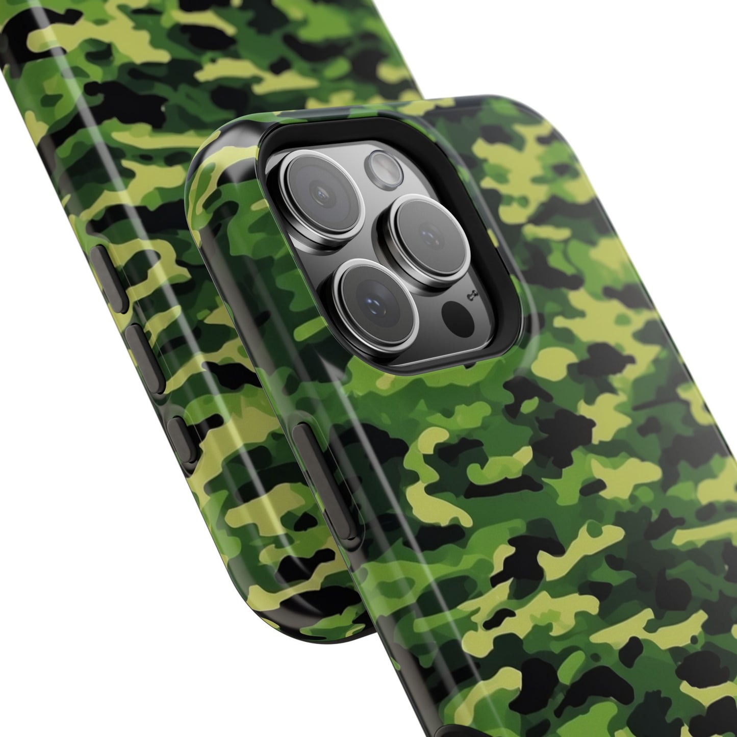 Green Woodland Camouflage – MagSafe iPhone Case, Slim and Shockproof