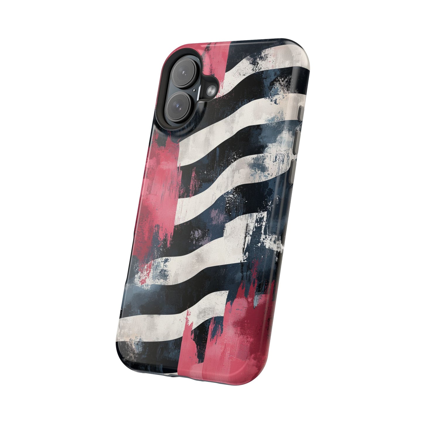 MagSafe iPhone Case: Blood Zebra – Bold Red & Black Pattern