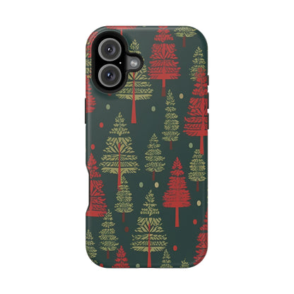 Retro Christmas Trees Pattern -  MagSafe iPhone Series Case