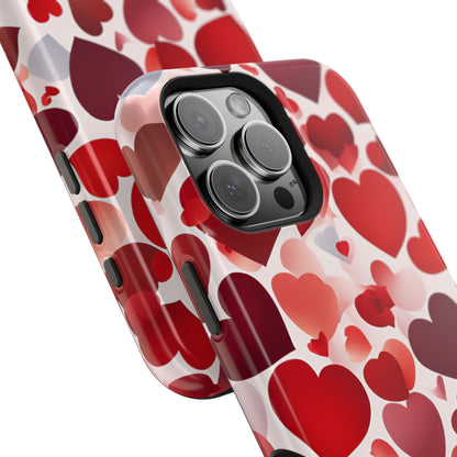 MagSafe Case: Romantic Red Heart Gradient Case