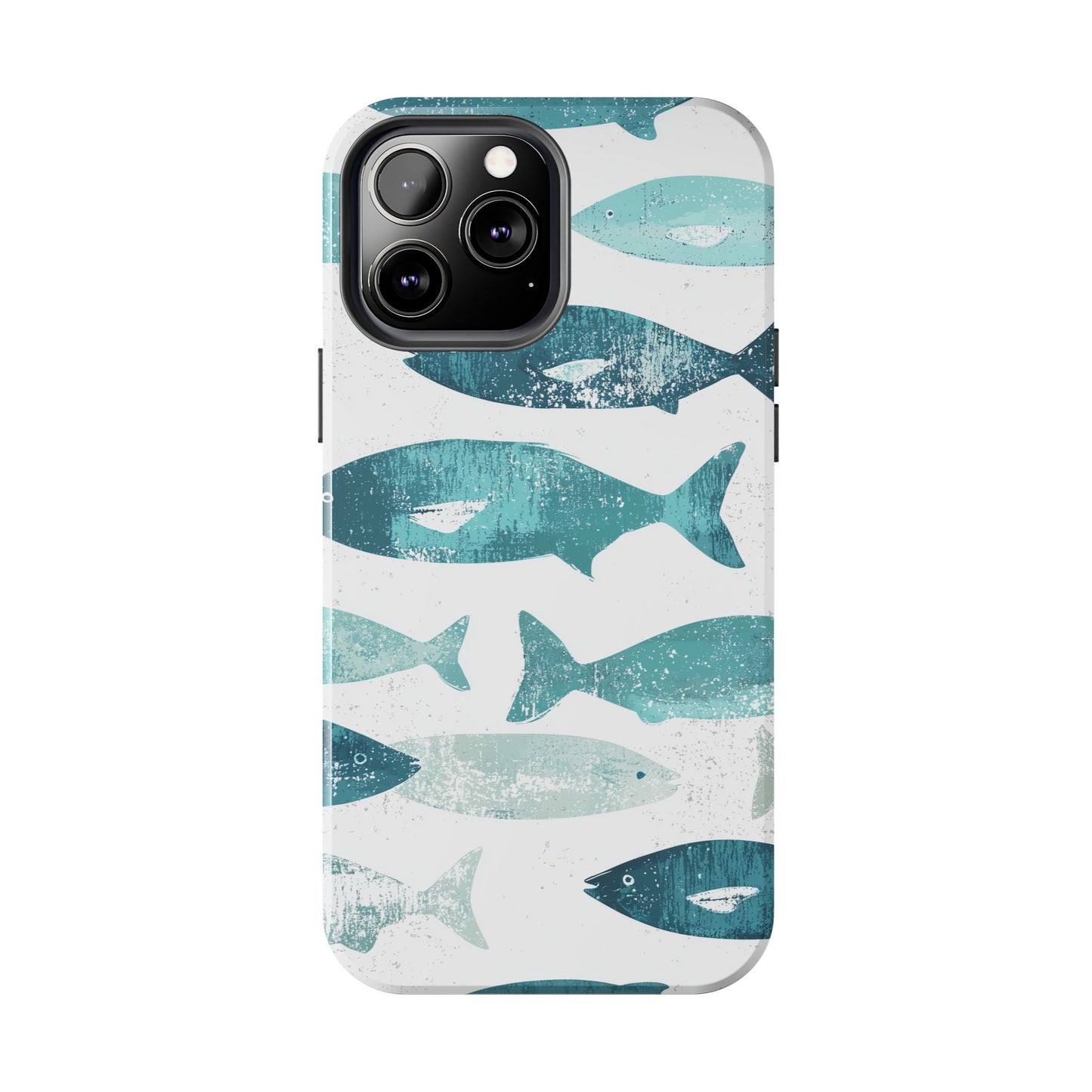 Vintage Blue Fish Print - iPhone Series Case