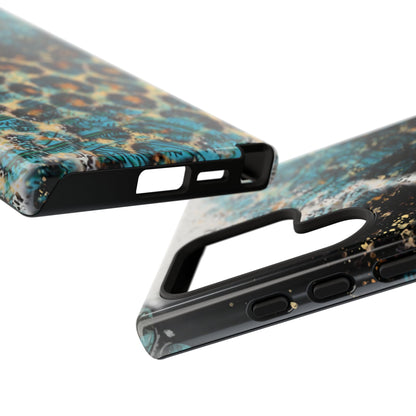 Turquoise Paisley Cowhide Leopard - Samsung Galaxy Series Case