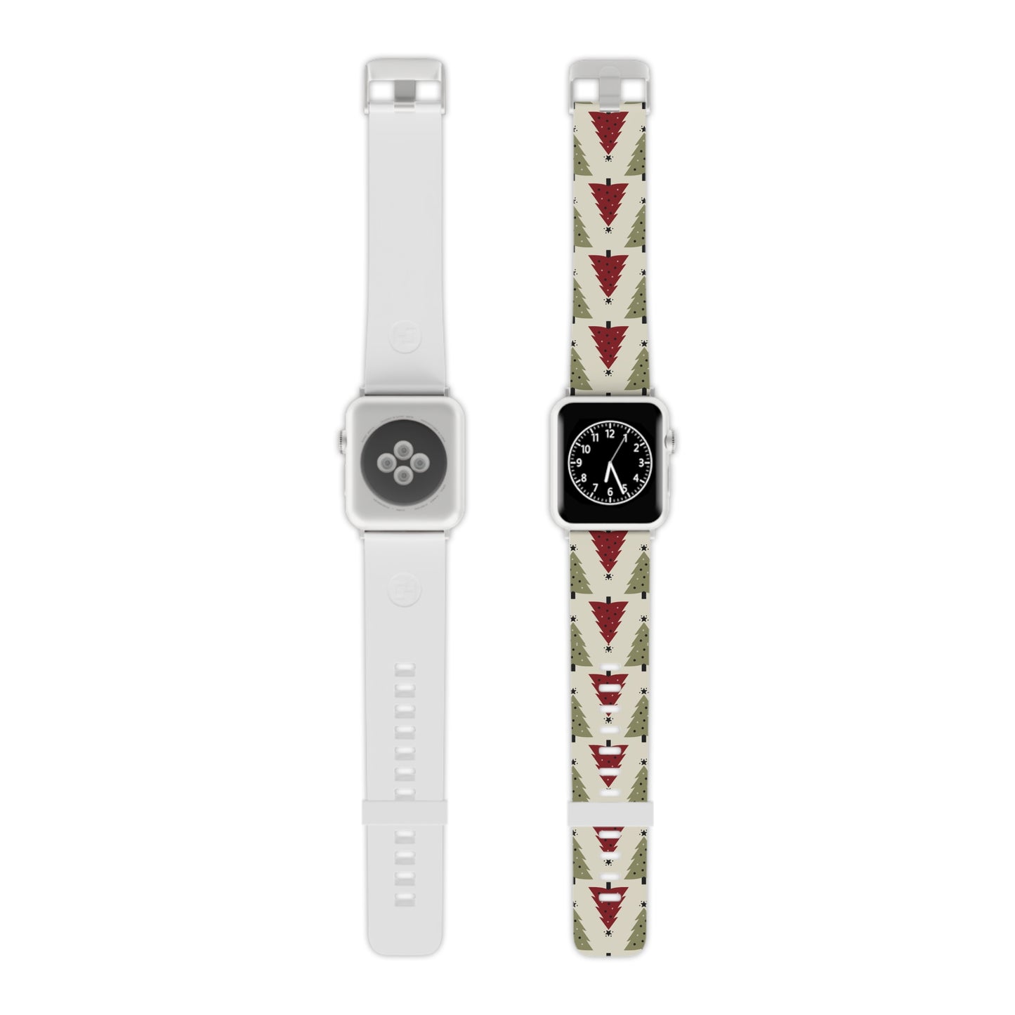 Retro Christmas Trees Pattern Apple Watch Band