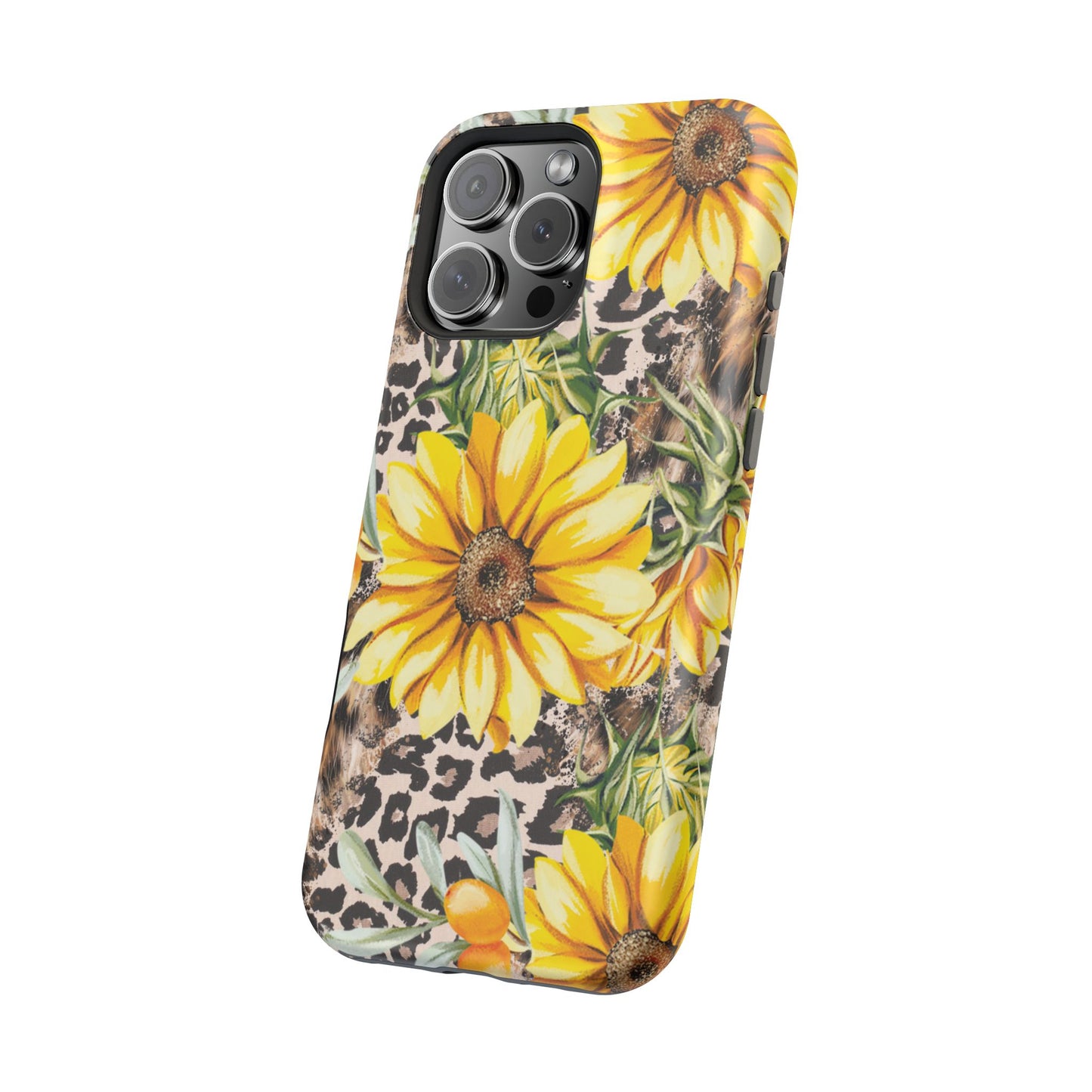 Leopard Sunflower Chic - MagSafe  iPhone Series Case