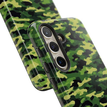 Green Woodland Camouflage – Samsung Galaxy Case, Tough Drop-Proof Design