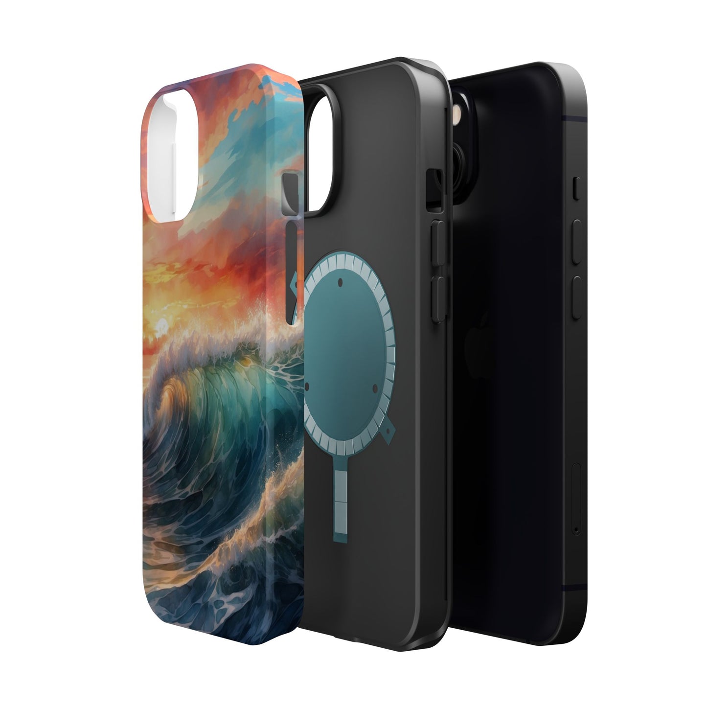 Ocean Wave Sunset MagSafe iPhone Case – Coastal Vibes Design