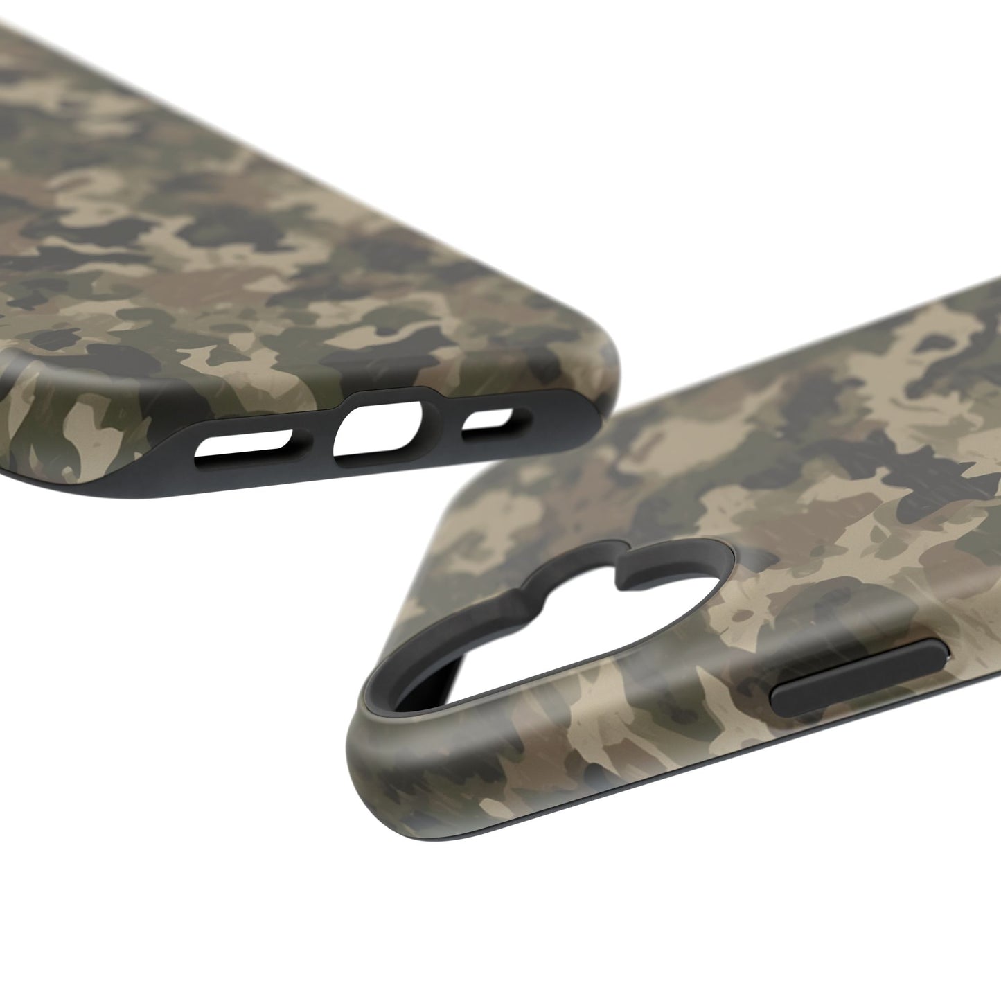 Classic Light Brown Camouflage – MagSafe iPhone Case with Rugged Elegance