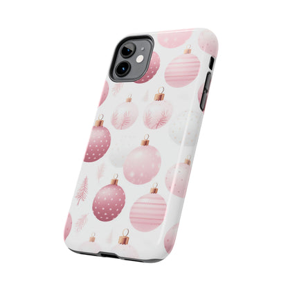 iPhone Case: Merry in Pink – Christmas Balls