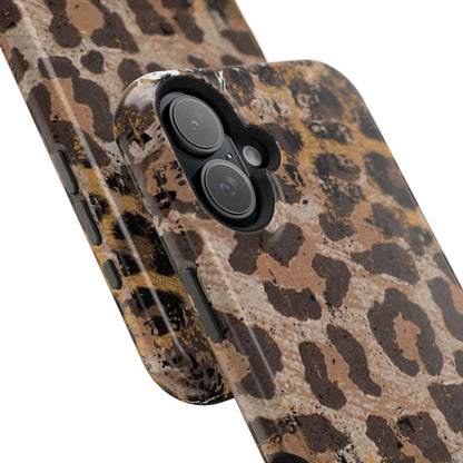 Vintage Distressed Leopard Print - MagSafe iPhone Series Case