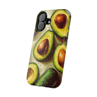 Realistic Avocado MagSafe iPhone Case – Detailed Green Fruit Design, Shockproof Protection