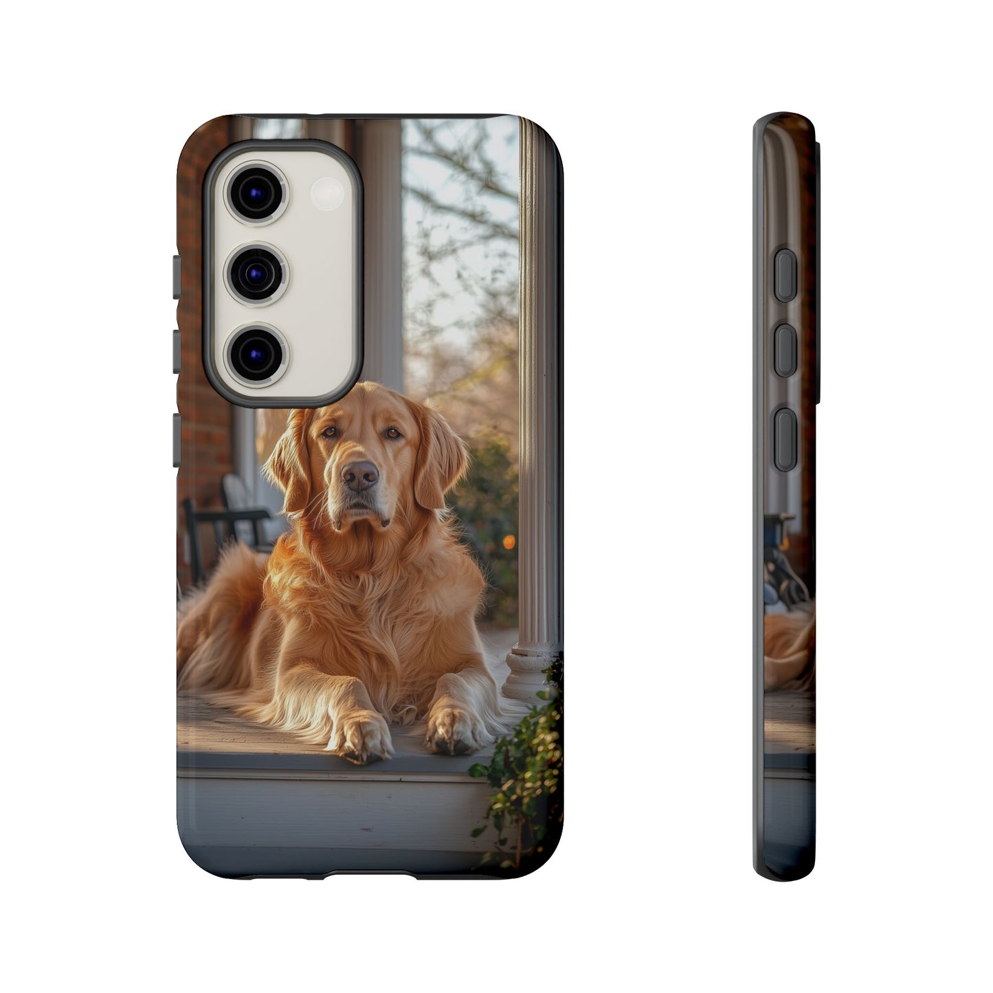 Golden Retriever on Porch - Samsung Galaxy Series Case