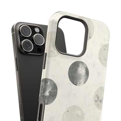 Vintage Polka Dot MagSafe iPhone Case - Neutral Retro Protective Cover