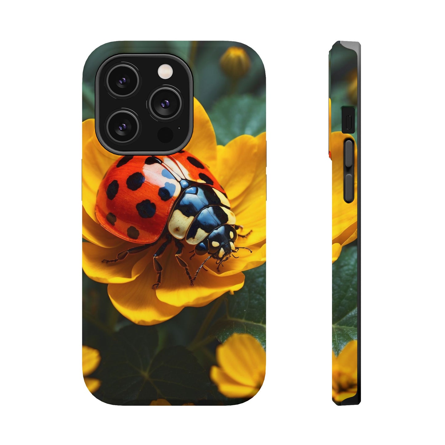 Yellow Blossoms with Bug Accent - MagSafe iPhone Case