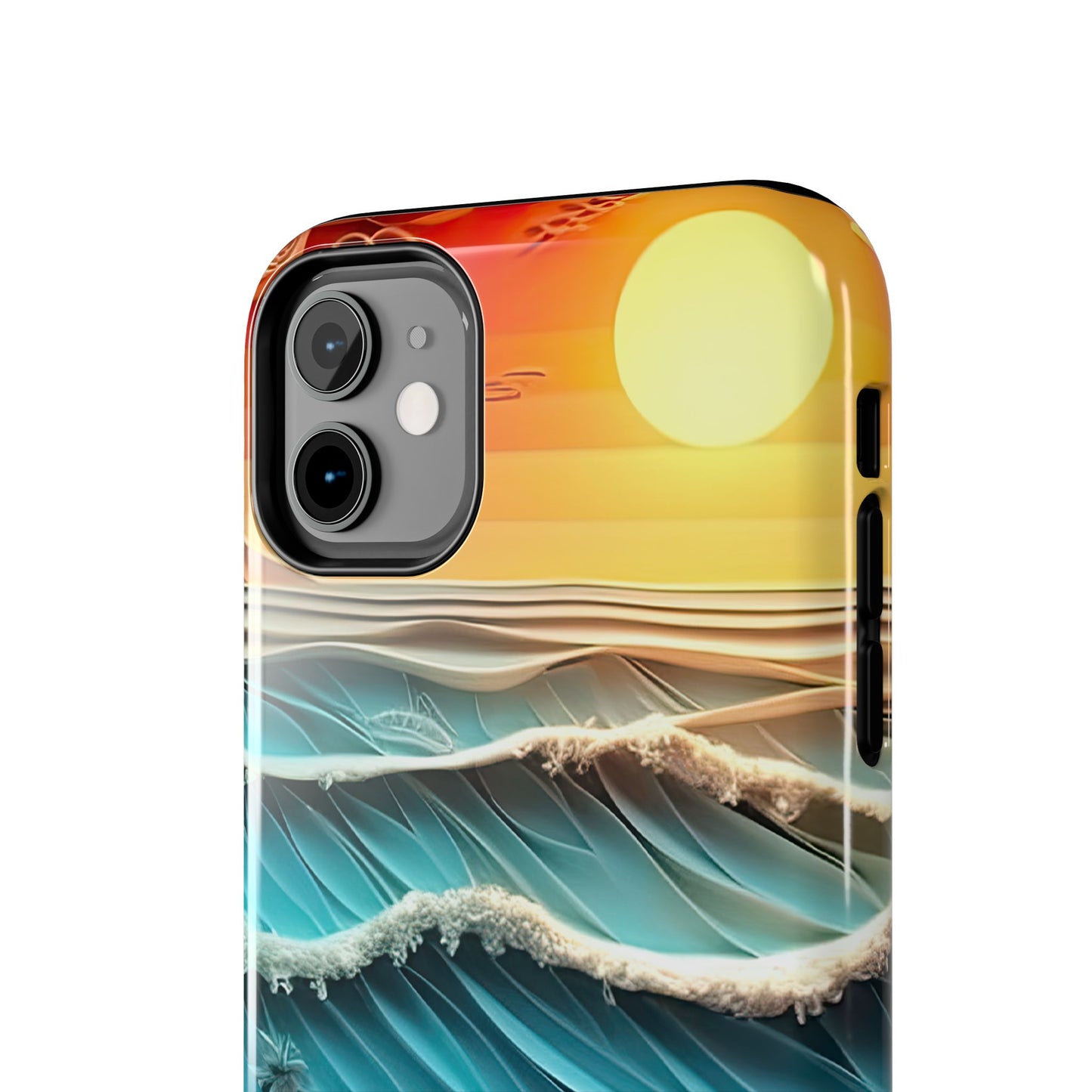 Tropical Sunset Paper Art Ocean – iPhone Series Case