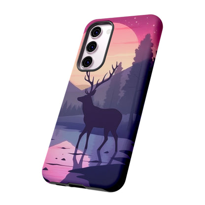 Twilight Elegance: Stag Reflection – Samsung Galaxy Case