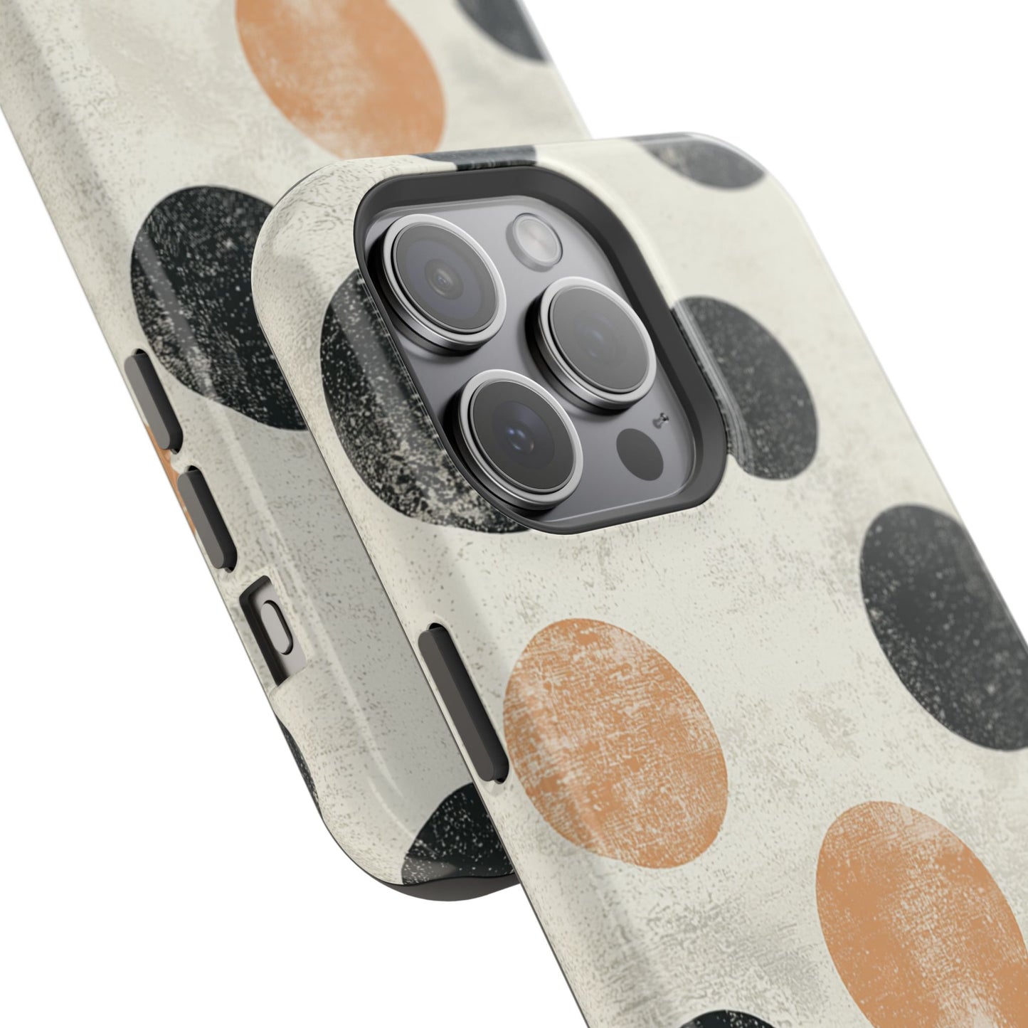 Vintage Polka Dot MagSafe iPhone Case - Retro Abstract Protective Cover