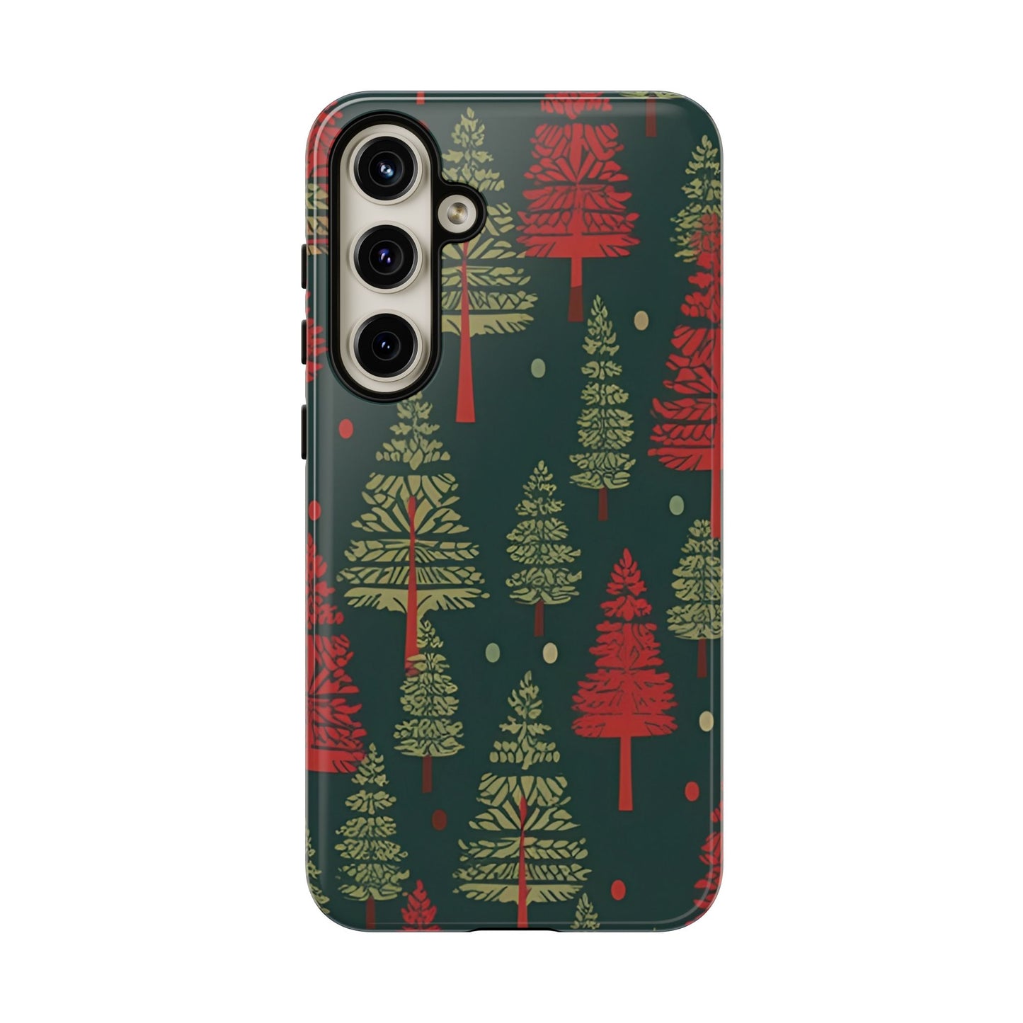 Retro Christmas Trees Pattern - Samsung Galaxy Series Case