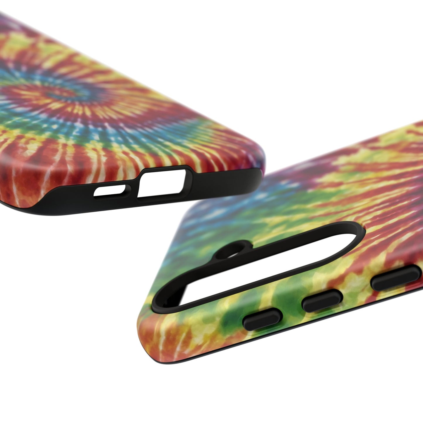 Colorful Retro Tie-Dye Samsung Galaxy Case – Spiral Rainbow Design