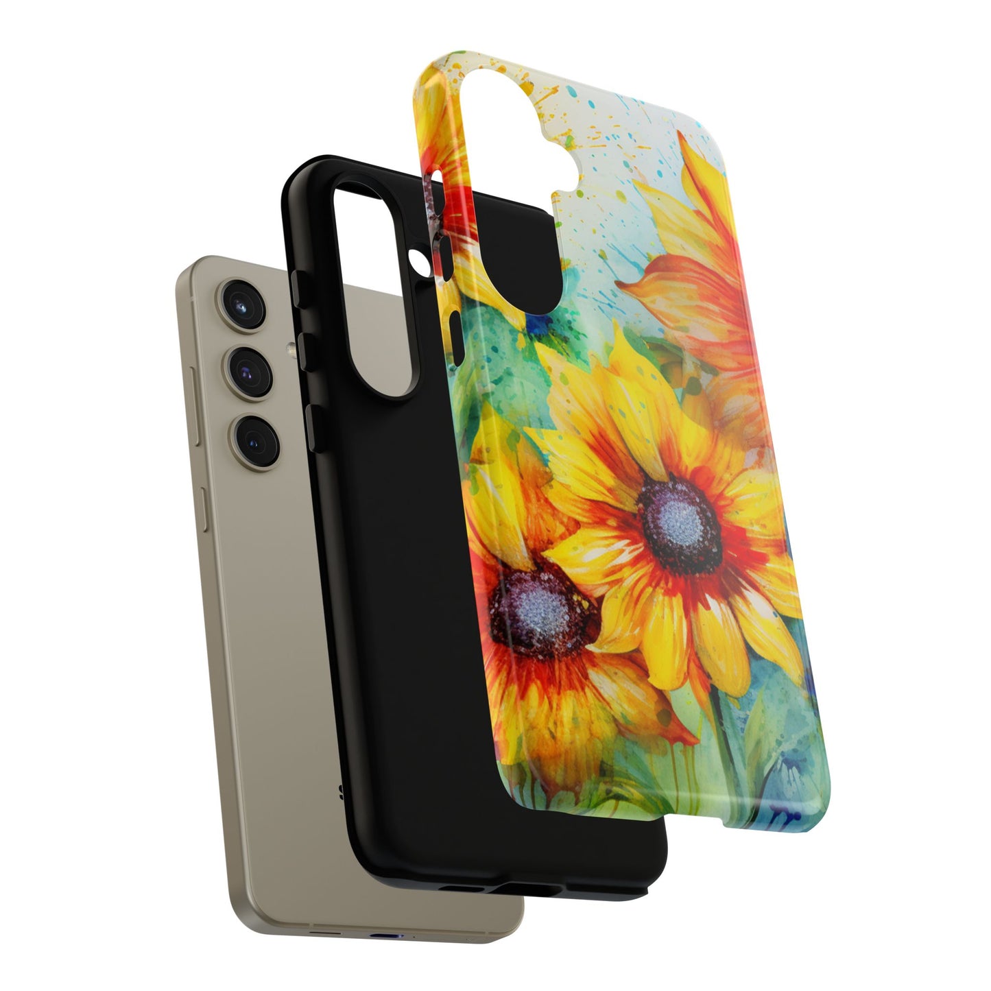 Watercolor Sunflower Splash - Samsung Galaxy Series Case