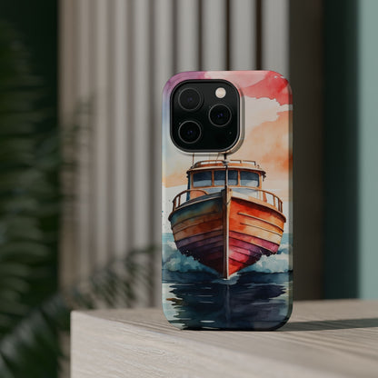 Sunset Sail Watercolor Boat –  MagSafe iPhone Series Case