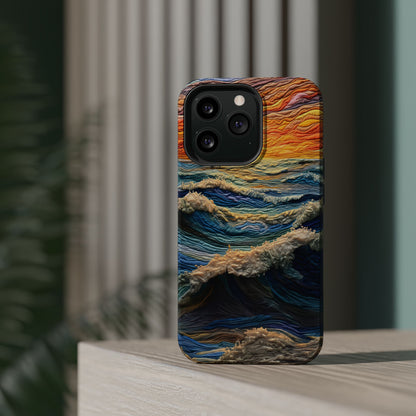 Ocean Sunset Tapestry Waves – MagSafe iPhone Series Case