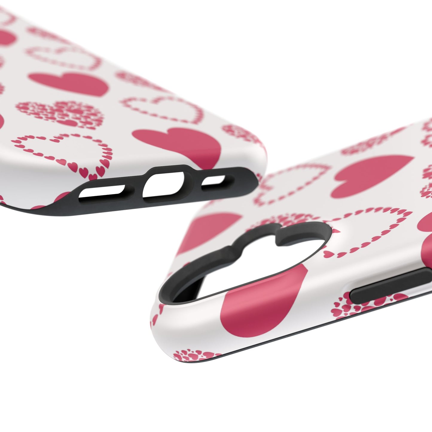 Clustered Pink Hearts MagSafe iPhone Case