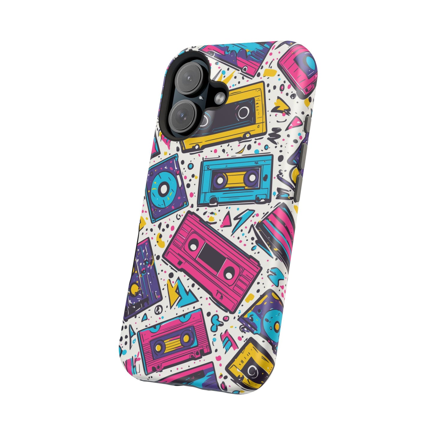 Retro Cassette Vibes Tough MagSafe iPhone Case – Bold 80s Tape Design, Shockproof Protection