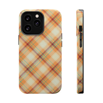 MagSafe Case - Warm Autumn Plaid Design