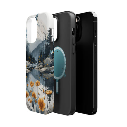 Silver Alpine Wildflower iPhone Case