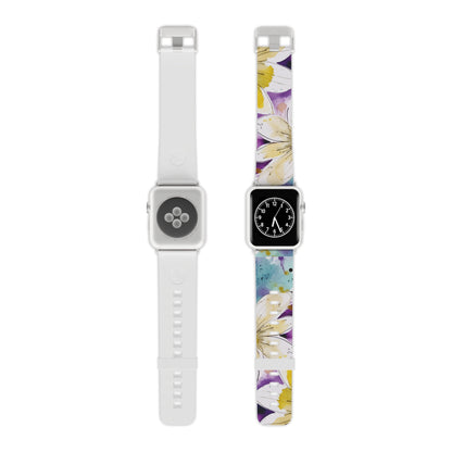 Abstract Floral Watercolor Splash Apple Watch Band