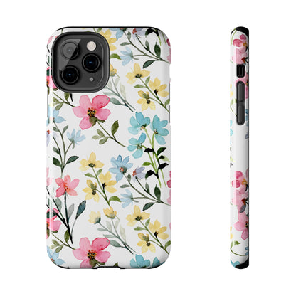 Watercolor Floral Bliss – iPhone Series Case with Pastel Flower Design