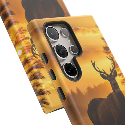 Sunset Majesty: Regal Stag – Samsung Galaxy Case