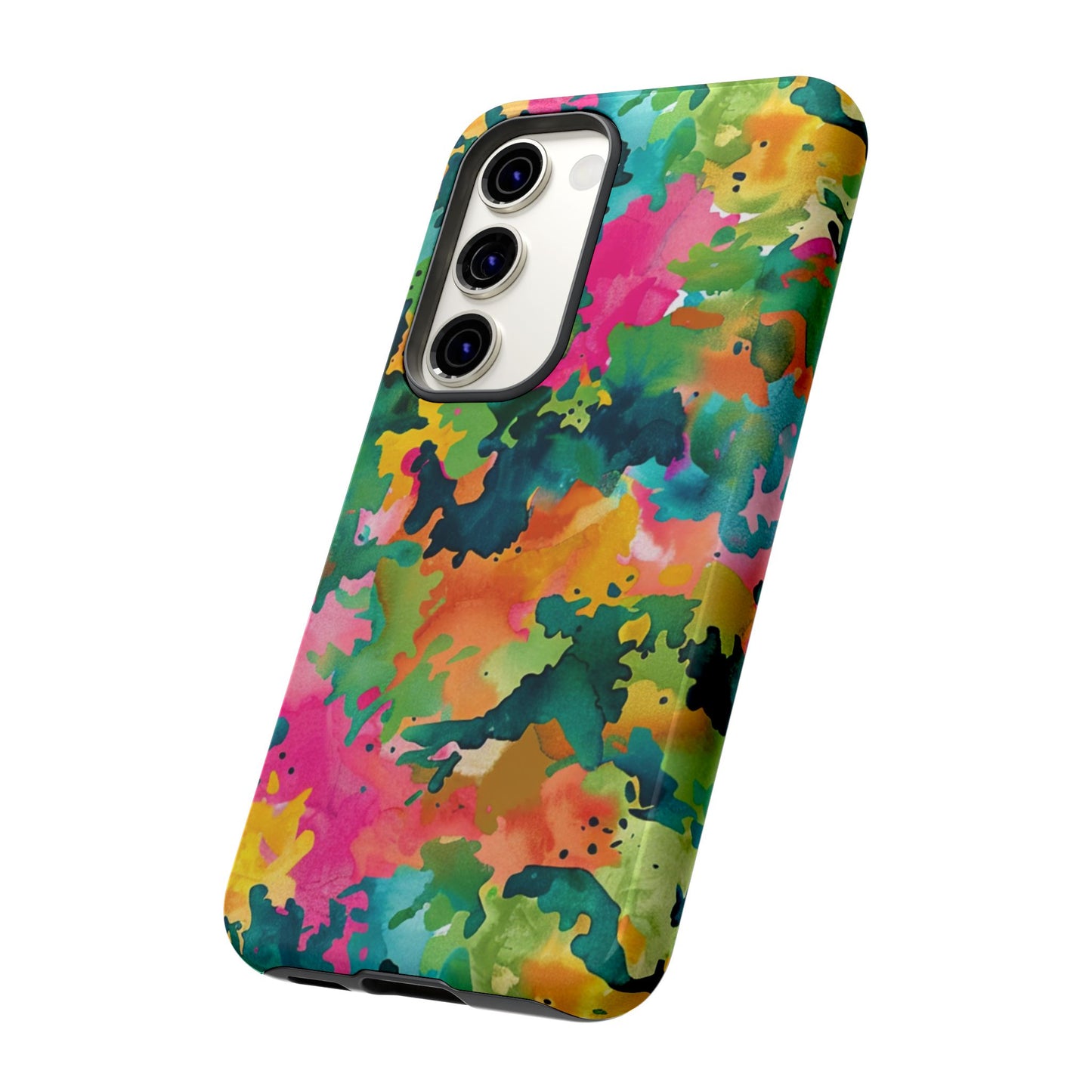 Vibrant Watercolor Splash Samsung Galaxy Case – Multicolor Abstract Artistic Design