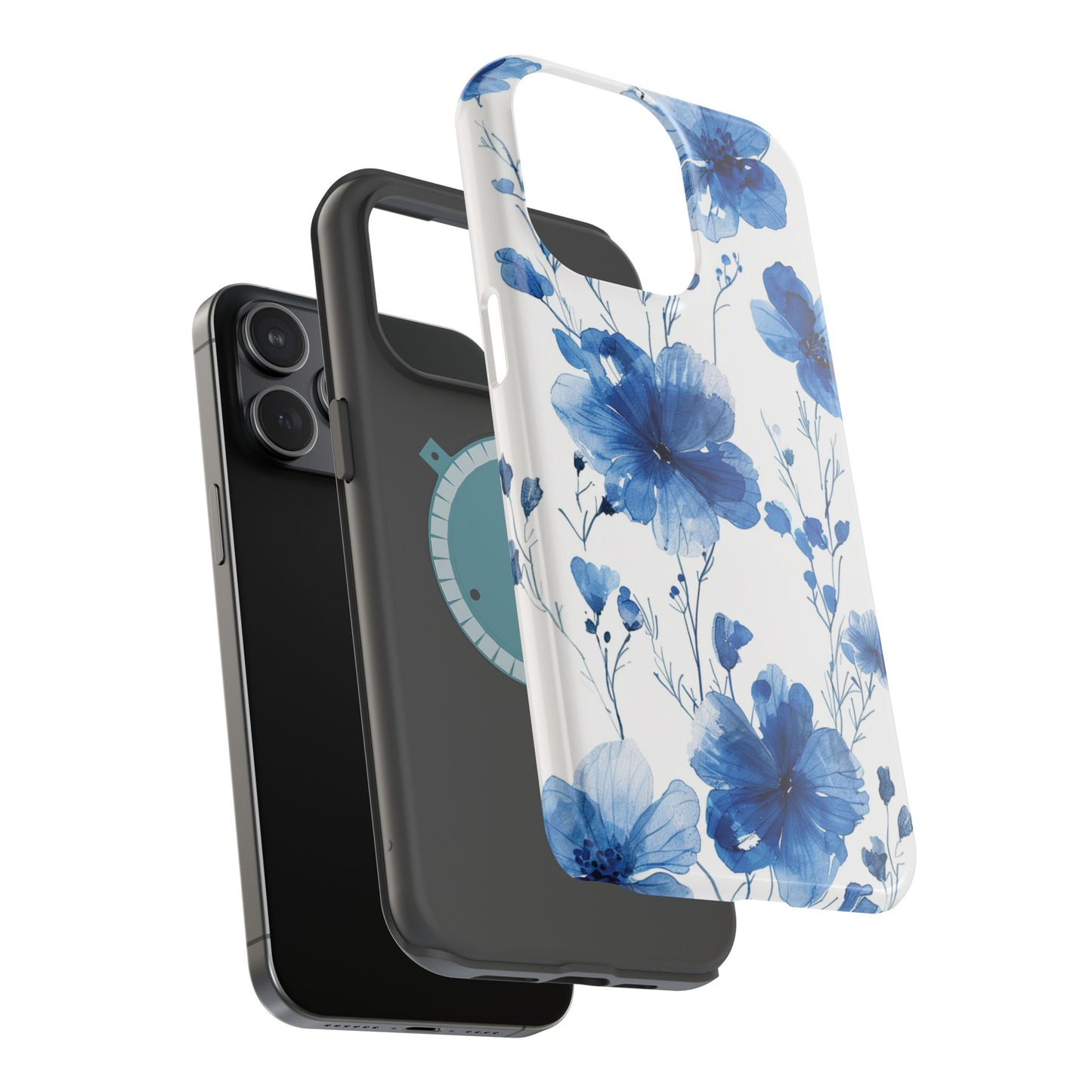 Ethereal Blue Blossoms iPhone Case