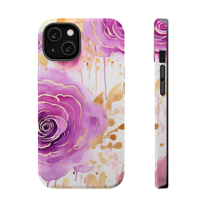 Radiant Purple & Gold Floral - MagSafe iPhone Series Case