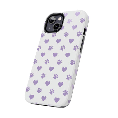 Paw Prints & Hearts – Cute and Durable iPhone Case for Animal Lovers