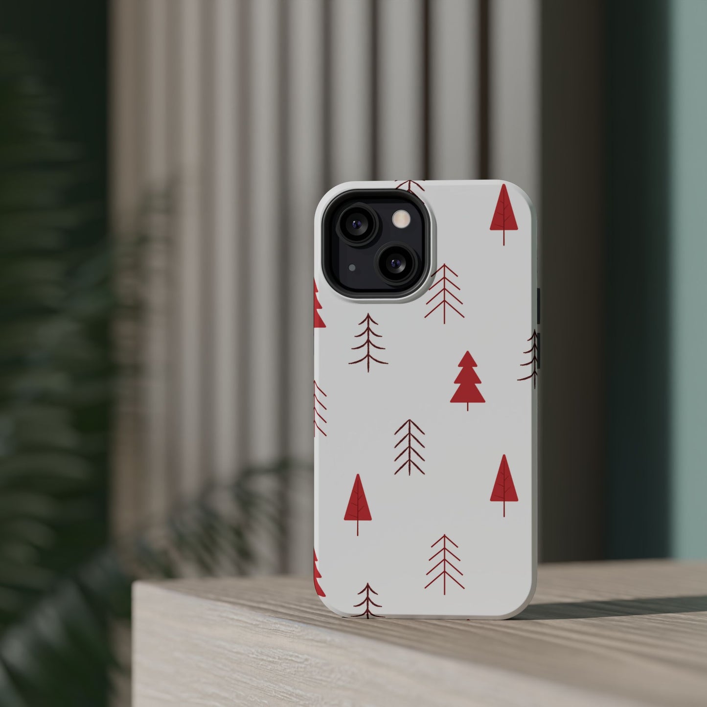 Scandi Red Pine Trees - MagSafe iPhone Series Case