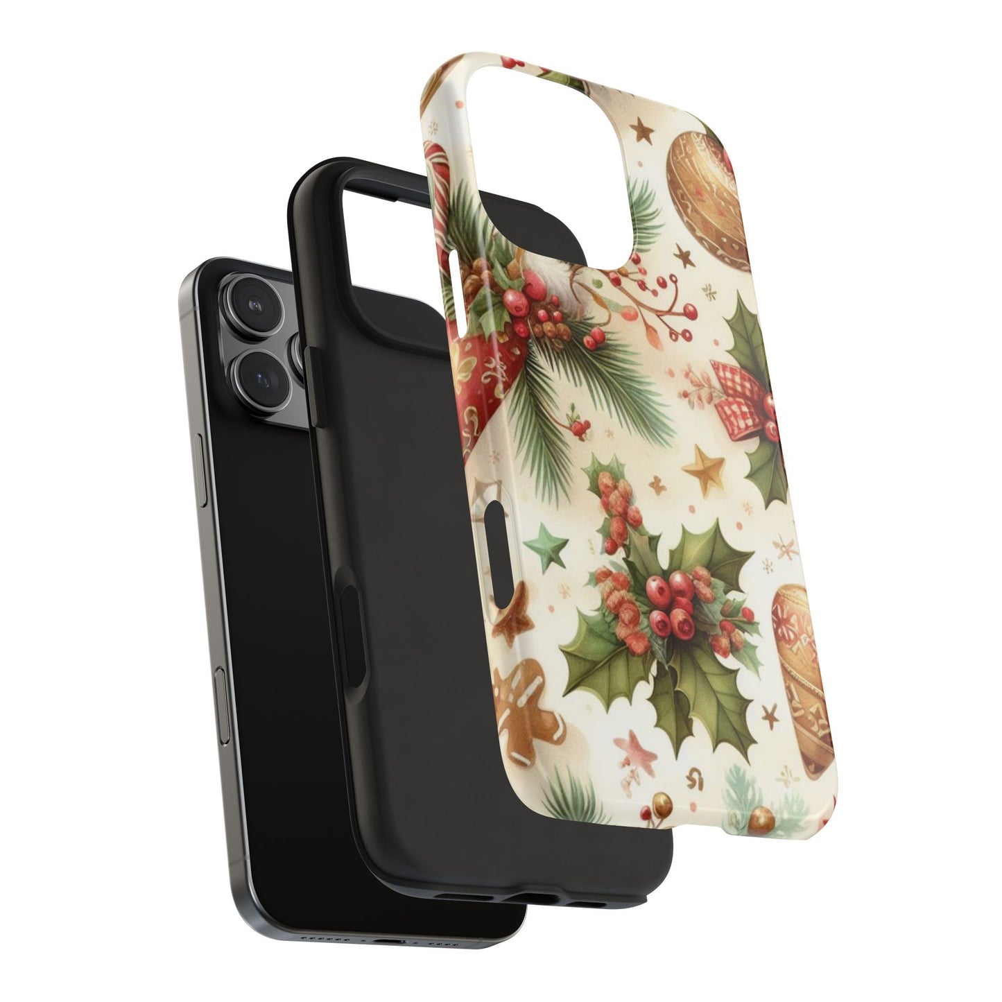 Classic Christmas Stocking & Ornaments Pattern – iPhone Series Case