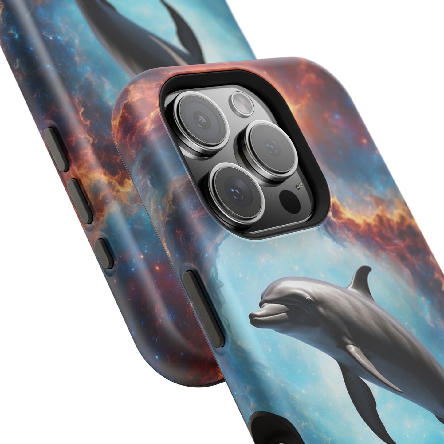 Cosmic Dolphin Space Vibes - MagSafe-Compatible Case