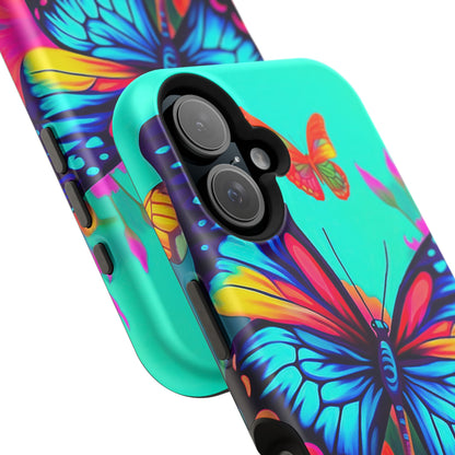 Vivid Butterfly & Floral Burst - MagSafe iPhone Case