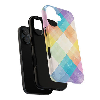 Pastel Plaid Watercolor iPhone Case