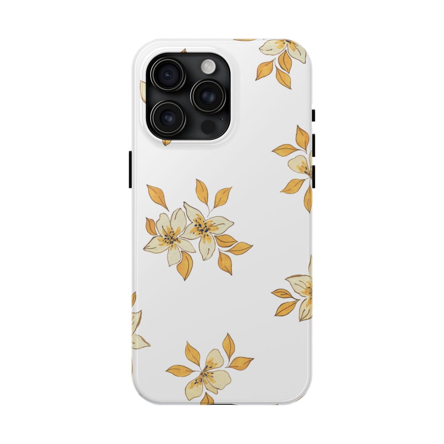 Delicate Yellow Blossom iPhone Case – Minimalist Floral Design with Matte Finish