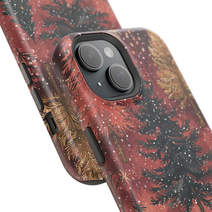 Rustic Red Winter Forest - MagSafe iPhone Series Case