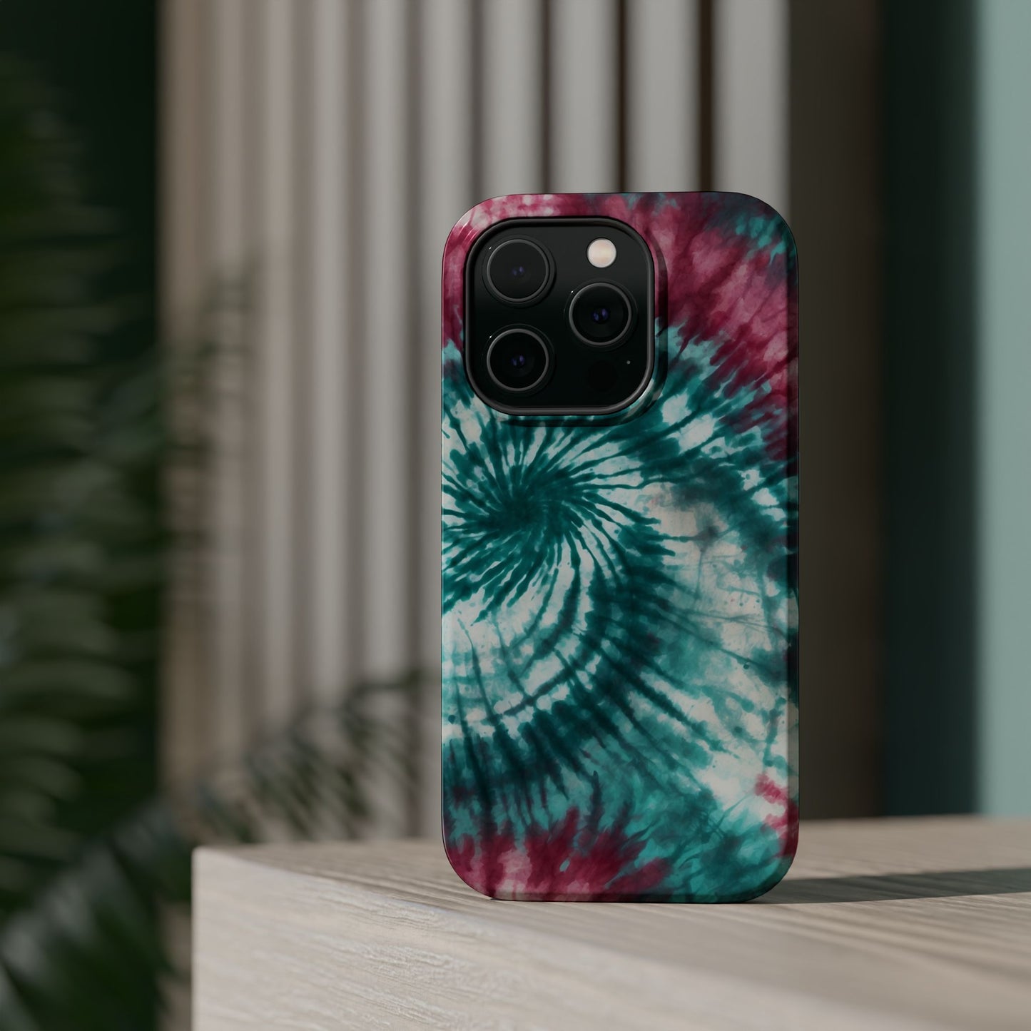 Teal and Pink Tie-Dye MagSafe Case – Stylish and Functional